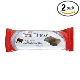 Bally Rapid Results Meal Replacement Bar, Fudge Brownie, 1.76-Ounce Bars in 12-Count Packages (Pack of 2)