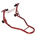 Safstar Motorcycle Stand Sport Bike Rear Forklift Rear Spoolift Paddock Swingarm Lift for Auto Bike Shop, Red