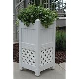 Duratrel Double Tier Planter 15 square x 28 high by Duratrel