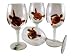 Kitchen & Housewares : ArtisanStreet's Sea Turtle Design Wine Glasses. Set Of Four Goblets Feature Hand Painted Brown-Gold Turtles. One Of A Kind & Signed By Artisan.