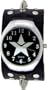 Large Spikes Star Black Dial Circle Wide Leather Band Quartz Trendy Design Steel Gothic Punk Biker Wristband Watch