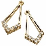 1/3 Ct.T.W. Round Brilliant Cut Diamonds, 14Kt. Yellow Gold. Diamond Fancy Earrings Jacket