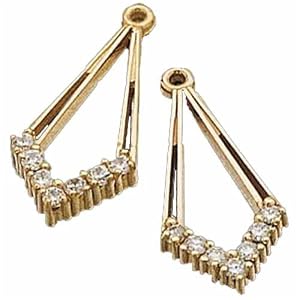 14kt Yellow Gold Diamond Fancy Earrings Jacket