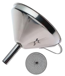Norpro 5 1/2-Inch Stainless Steel Funnel with Detachable Strainer