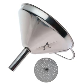 Norpro 5 1/2-Inch Stainless Steel Funnel with Detachable Strainer