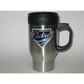 SAN DIEGO PADRES 16 oz. Logo Stainless Steel TRAVEL MUG