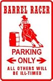 BARREL RACER PARKING sign * street rodeo