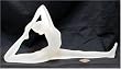 Yoga Positions Acrylic Glass Look Statue Figurine Frosted White Pose 4