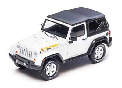GreenLight 2010 Jeep Wrangler Rubicon Diecast Vehicle, White, 1:43 Scale, Islander Edition