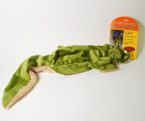 Detail image Outback Jack Aussie Floppie Crocodile Suffing Free Squeaker Dog Toy