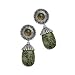 Carolyn Pollack Sterling Silver Serpentine, Smoky Quartz Green Illusions Gift Drop Earrings