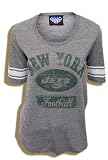 Junk Food NFL New York Jets Football Triblend Vintage Athletic Steel Heather Gray Juniors T-shirt Tee