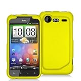 Yellow Rubberized Snap-On Hard Skin Case Cover for HTC Droid Incredible 2 6 ....