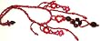 Crystal Glass Seed Beaded 14" Choker Necklace Garnet Red "Sprinkled with Grace" - Fair Trade