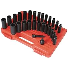 Sunex 3360DD 28 Piece 3/8-Inch Drive Master Deep Metric and Fractional Impact Socket Set