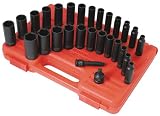 Sunex 3360DD 28 Piece 3/8-Inch Drive Master Deep Metric and Fractional Impact Socket Set