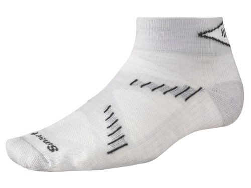 SmartWool PhD Running Ultra Light Mini Sock Silver/White, XL