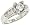 Ladies Channel Set Princess Cut and Round Diamond Engagement Ring with Bezel Set prong Accents Diamond 1.20cttw . Center Diamond Not included - Size 4.0