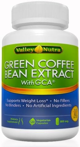 Premium Green Coffee Bean Extract with GCA®, 100% Pure, 800mg Per Pill, 50% Chlorogenic Acids