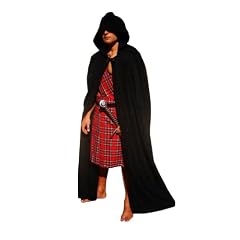 Umhang dick schwarz 1,40 m L�nge Mantel Cape