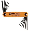 Bondhus 12550 GorillaGrip&laquo; Set of 12 Hex Fold-up Keys, sizes 5/64-5/32-Inch & 1.5-5mm
