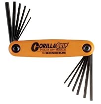 Bondhus 12550 GorillaGrip&laquo; Set of 12 Hex Fold-up Keys, sizes 5/64-5/32-Inch & 1.5-5mm