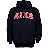 NCAA Mississippi Rebels Navy Blue Bold Arch Pullover Hoodie Sweatshirt