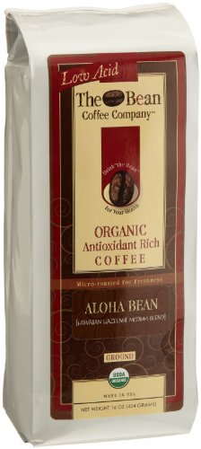 The Bean Coffee Company Aloha Bean (Hawaiian Hazelnut), Organic Ground Bean, 16-Ounce Bags (Pack of 2)