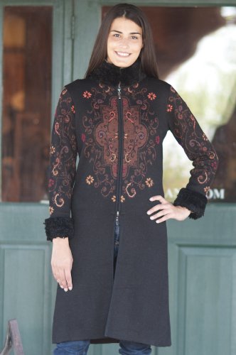 Womens Acadia Long Alpaca Sweater Coat