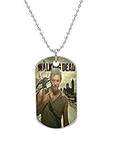 Daryl Dixon The Walking Dead Customized design personalized unique OvaL Dog Tag Pet Tag Cat Animal Tag necklace pendant Bead Chain