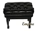 Empire Black Adjustable Piano Bench with Spade Legs - Extra Thick Cushion image 3
