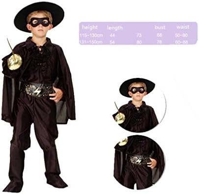 Mylovelies Family Masquarade Muskets Boy Full Suit with Mask Cosplay Halloween Costumes Brown Size M