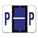 Smead A-Z Color-Coded Bar-Style End Tab Labels, Letter P, Violet, 500 per Roll (67086)