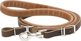 Saddlesmith of Texas Barrel Racer Reins - Burgundy Latigo - 3/4 X 7 Ft