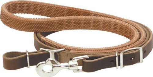 Saddlesmith of Texas Barrel Racer Reins - Burgundy Latigo - 3/4 X 7 Ft