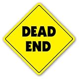 DEAD END - Sign- traffic signs road door kids room gift