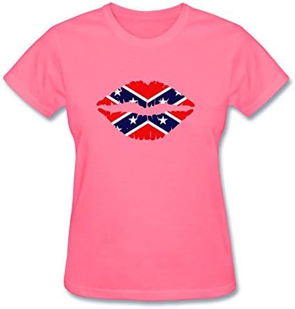 Susyrion Women's Lips America Flag Basic Short Sleeve T-Shirt S