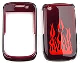 Blackberry Curve 8520/8530/9300 Transparent Red Flame Hard Case/Cover/Facep ....