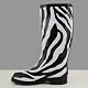 Women Rain Boots Zebra Print