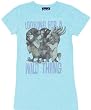 Junk Food Looking For a Wild Thing Light Blue Juniors T-shirt Tee
