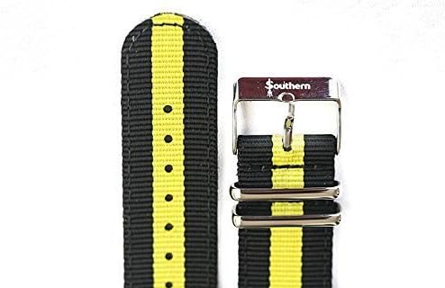 Nylon Watch Band for LG, ASUS, Samsung, Pebble Classic &amp; Time, Moto 360 (V2 46mm), Tag Heuer, Fossil Q