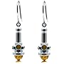 Certified Genuine Multicolor Amber and Sterling Silver Designer Earrings