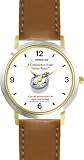 Habit 1 - A Conscience is a Compass (English Text) - DELUXE TWO-TONE WATCH from THE 7 HABITS - WATCH COLLECTION BY WATCHBUDDY&reg; - Arabic Numbers - Brown Leather Strap-Size-Large ( Men's Size or Jumbo Women's Size )