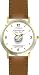 Habit 1 - A Conscience is a Compass (English Text) - DELUXE TWO-TONE WATCH from THE 7 HABITS - WATCH COLLECTION BY WATCHBUDDY&reg; - Arabic Numbers - Brown Leather Strap-Size-Large ( Men's Size or Jumbo Women's Size )