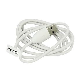 Genuine HTC Micro USB Data Cable with Charging Function for HTC HD2, HD7, HD Mini, Desire HD, Nexus One, Wildfire, Legend (white)