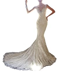 Sexy Mermaid 2015 Lace  Dress with a Court Train 