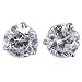 Stud Earrings: Sterling Silver & Cubic Zirconia