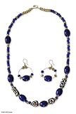 Bead jewelry set, 'Bluebells'