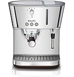 KRUPS XP4600 Silver Art Collection Pump Espresso Machine with KRUPS Precise Tamp Technology and Stainless Steel Housing, Silver