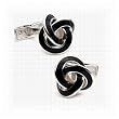 Black Enamel Knot Cufflinks